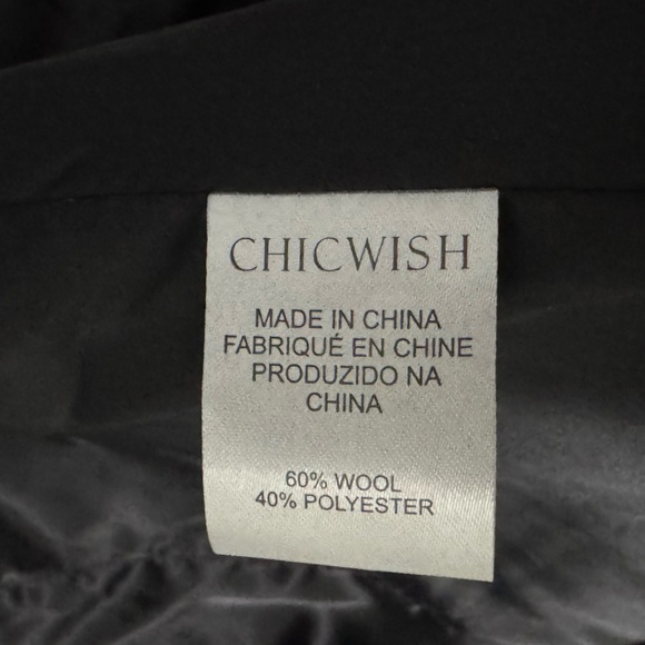 Chicwish Black Wool Blend Jacket - Picture 3 of 4